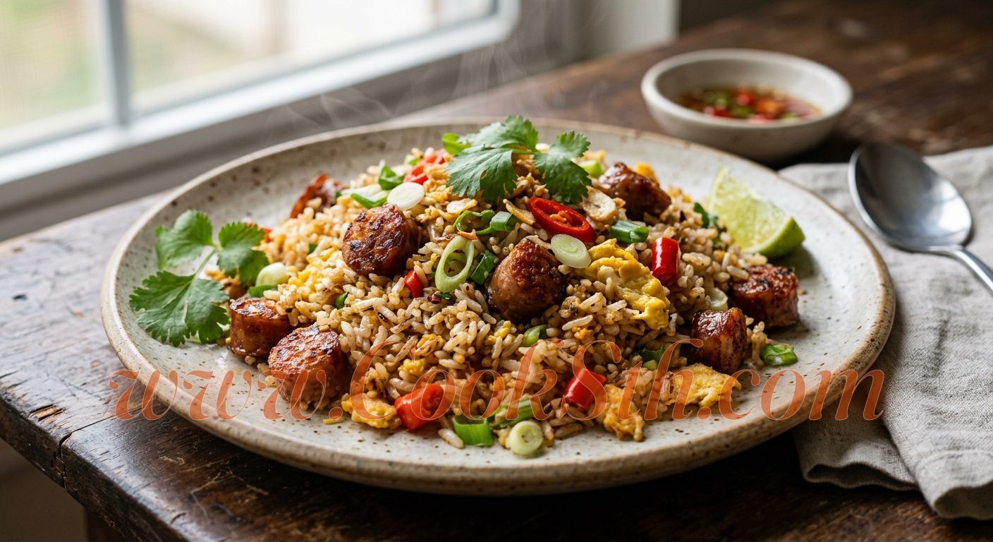 Thai-Style Crispy Sausage Fried Rice