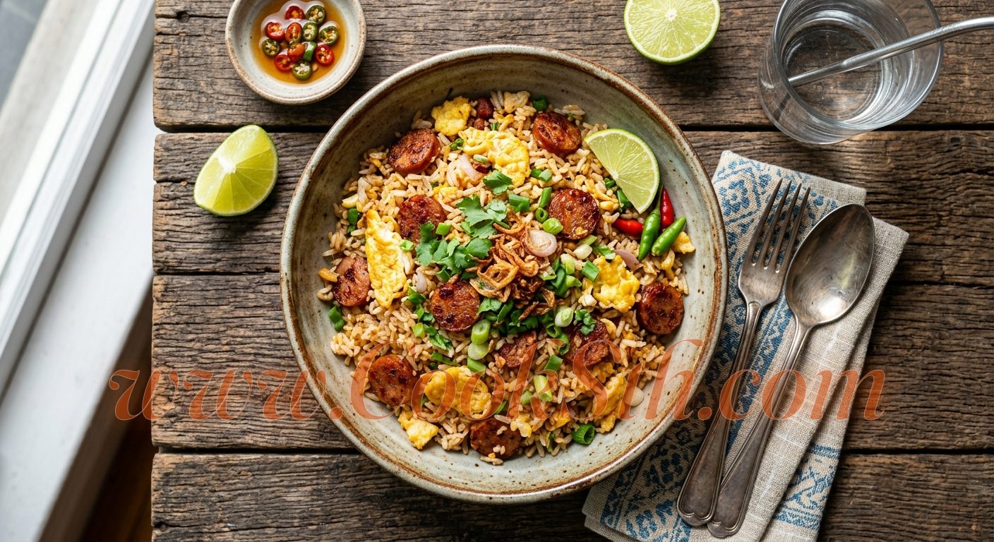 Thai-Style Crispy Sausage Fried Rice — view 2