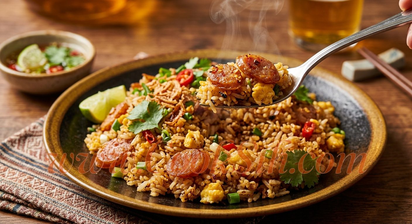 Thai-Style Crispy Sausage Fried Rice — view 3