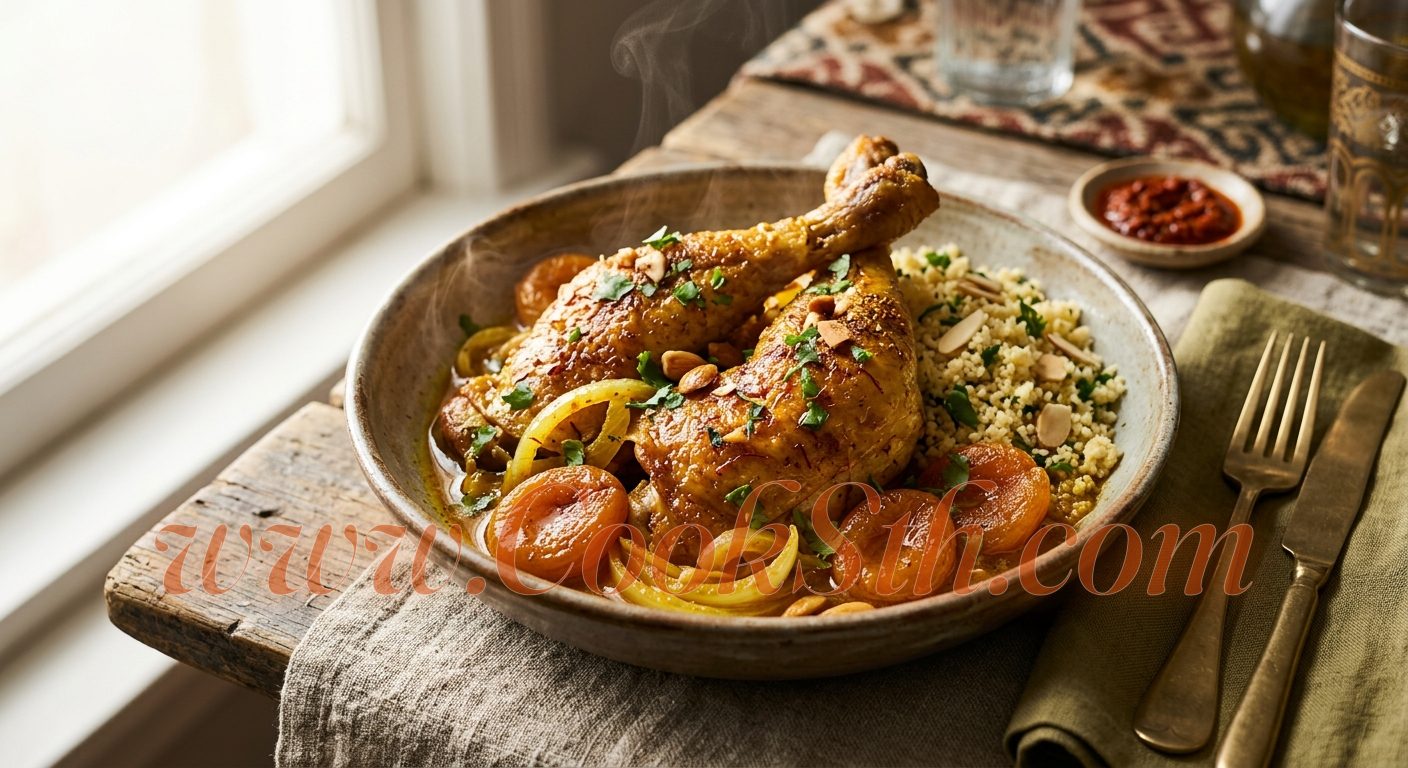 Moroccan-Style Apricot and Saffron Chicken