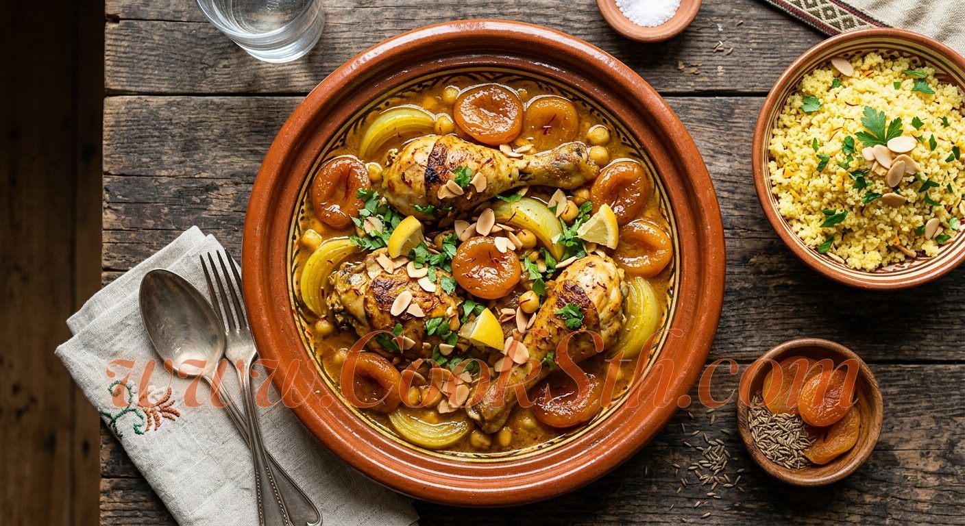 Moroccan-Style Apricot and Saffron Chicken — view 2